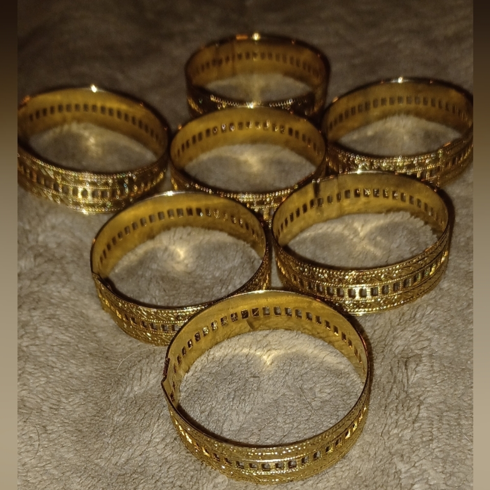 7 Silver Plated Napkin Rings
